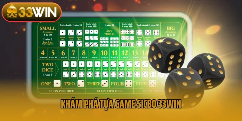 Khám phá tựa game sicbo 33win
